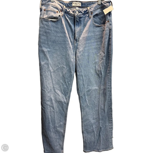 Jeans Wide Leg By Abercrombie And Fitch In Blue, Size: 16