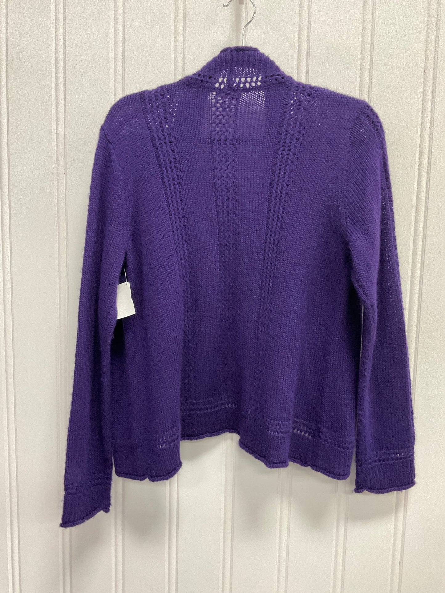 Sweater Cardigan By Chicos In Purple, Size:M