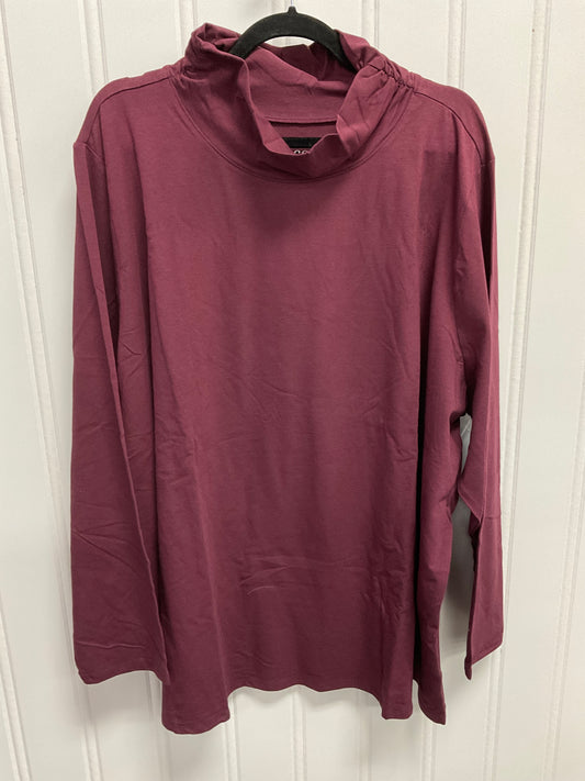 Top Ls Basic By Clothes Mentor In Maroon, Size:5