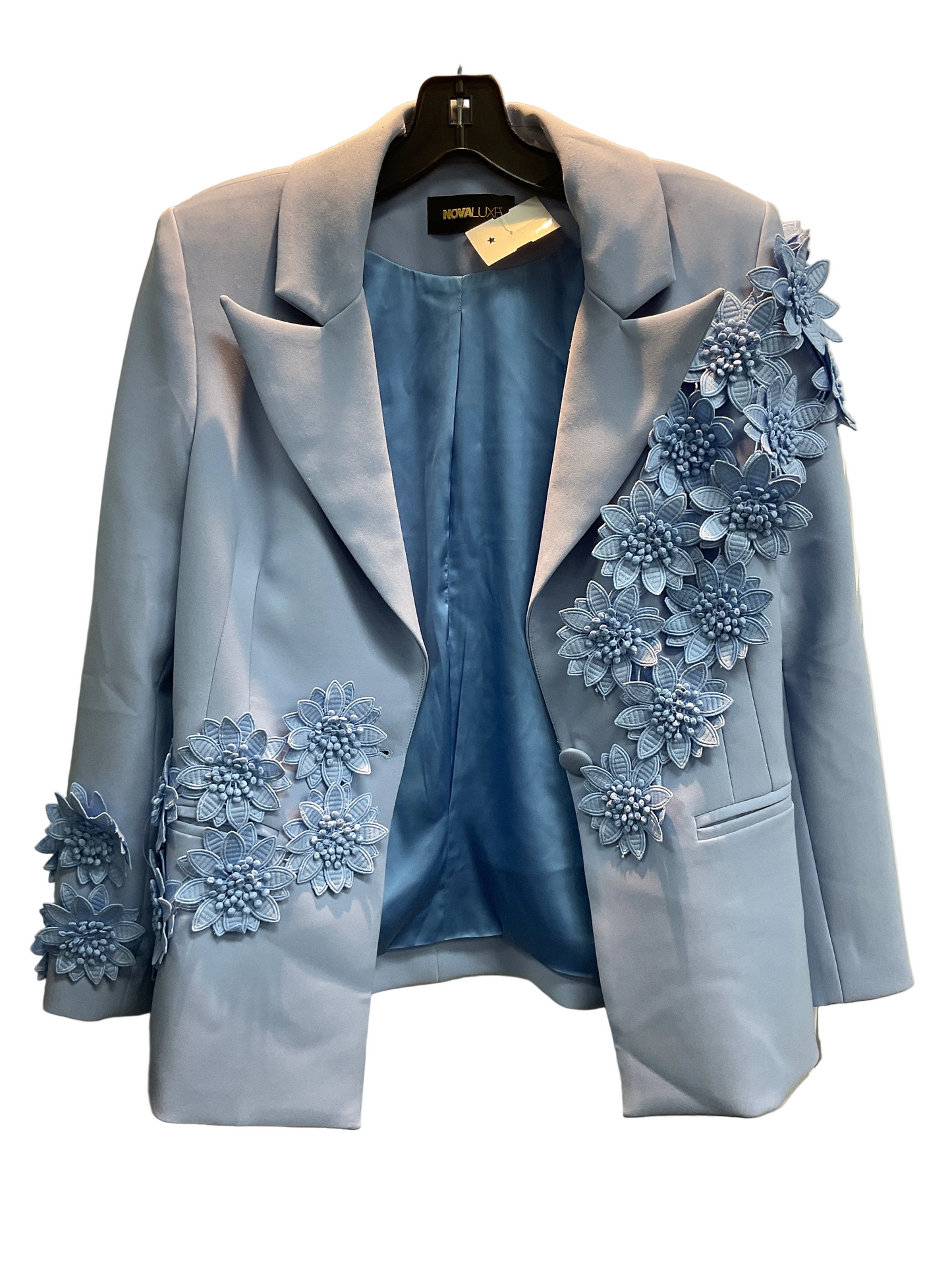 Blazer By Clothes Mentor In Blue, Size: M