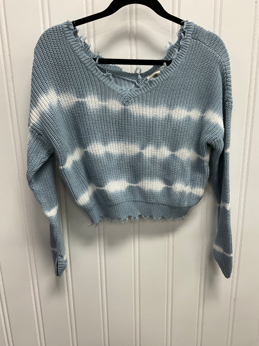 Sweater By Jessica Simpson In Blue & White, Size:L