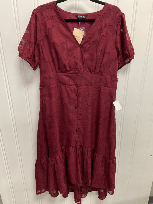 Dress Casual Maxi By Clothes Mentor In Maroon, Size:Xl
