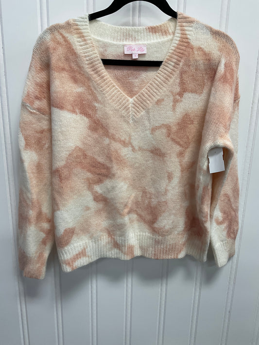 Sweater By Pink Lily In Cream & Pink, Size:S