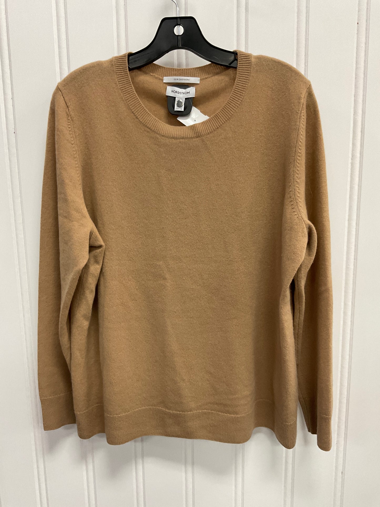 Sweater Cashmere By Nordstrom In Tan, Size:Xxl