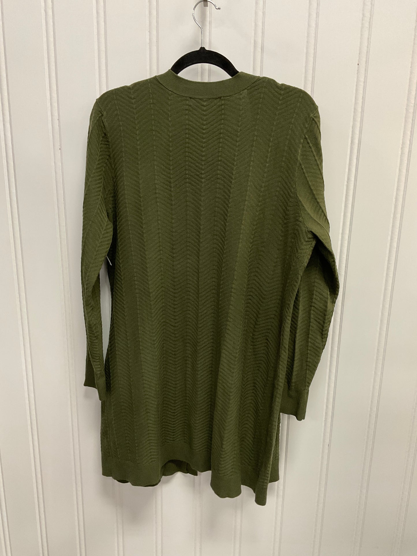 Sweater Cardigan By Clothes Mentor In Green, Size:Xl