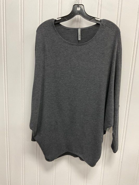 Top Ls Basic By Jolie In Grey, Size:M
