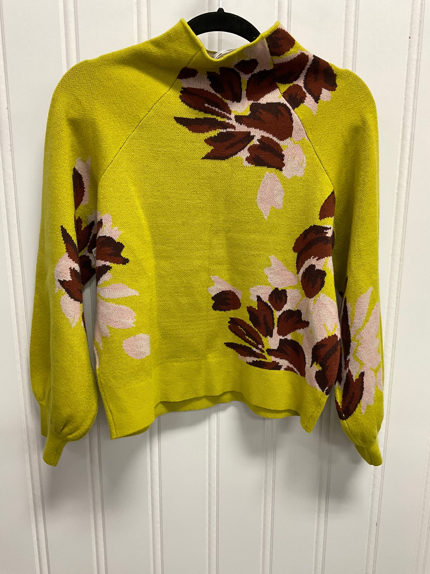 Sweater By Anthropologie In Brown & Yellow, Size:S