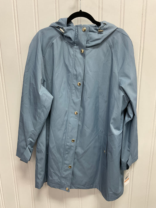 Coat Raincoat By Michael By Michael Kors In Blue, Size:2X