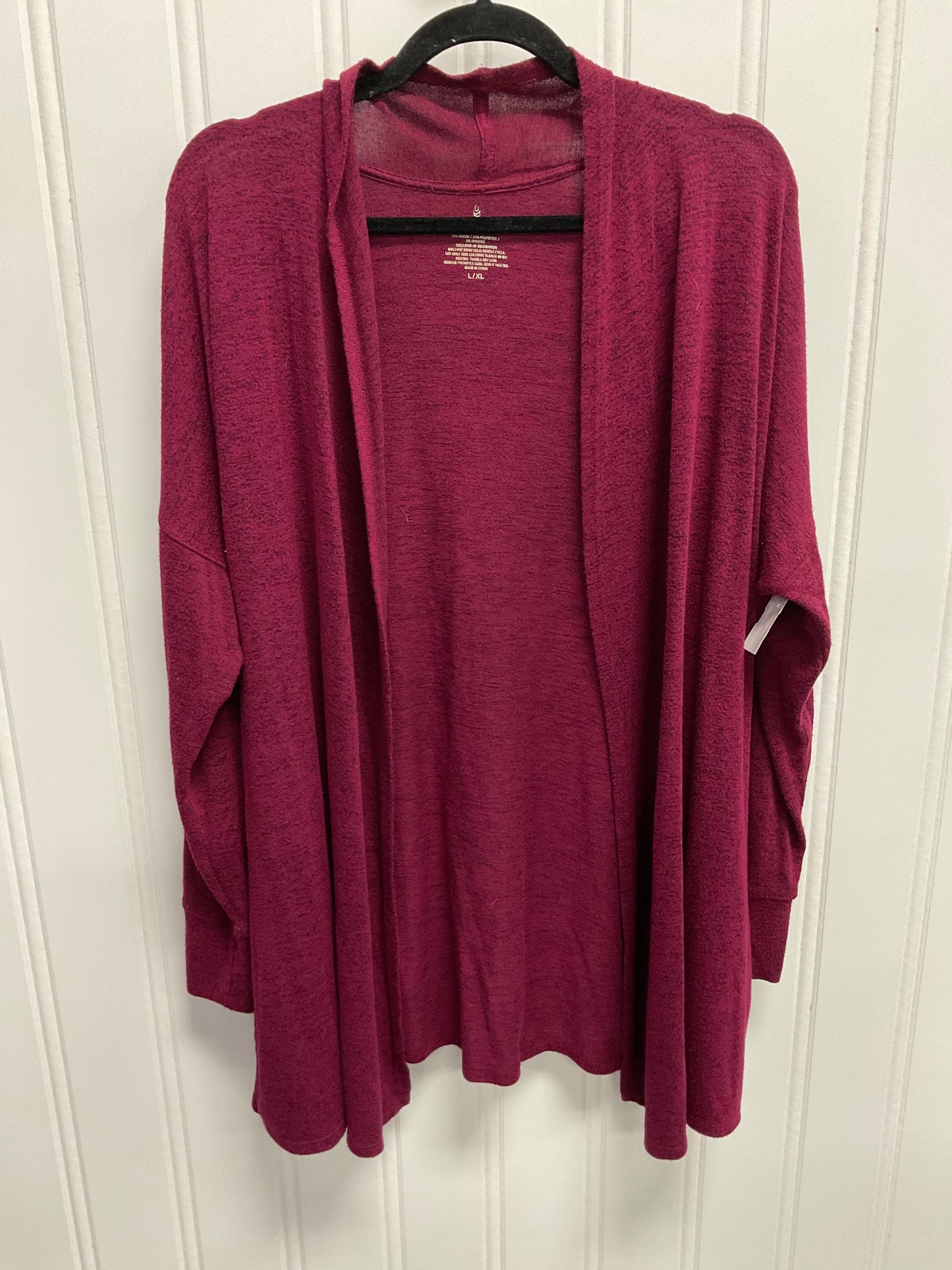 Cardigan By Cuddl Duds In Red, Size:L