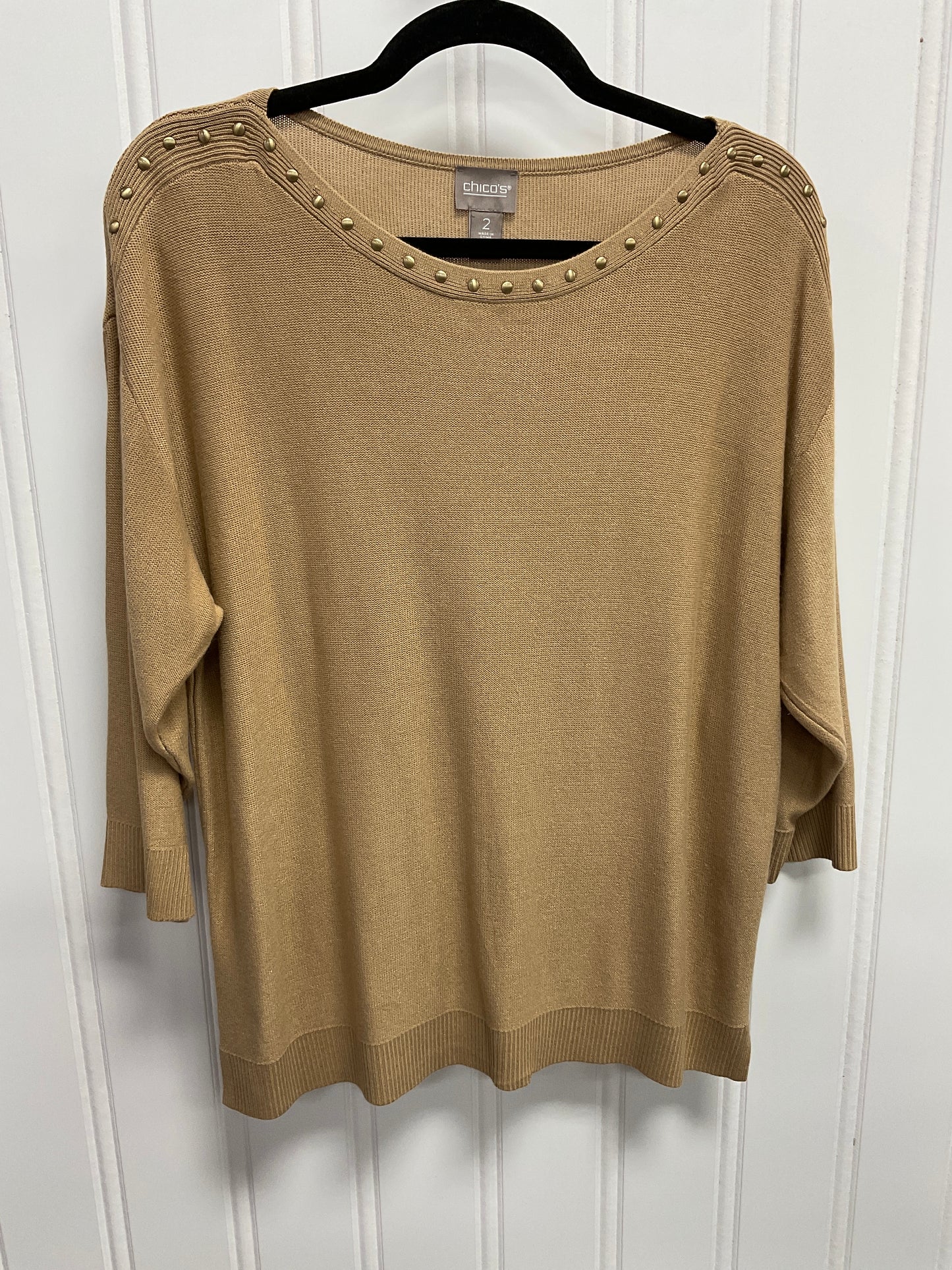 Sweater By Chicos In Tan, Size:L