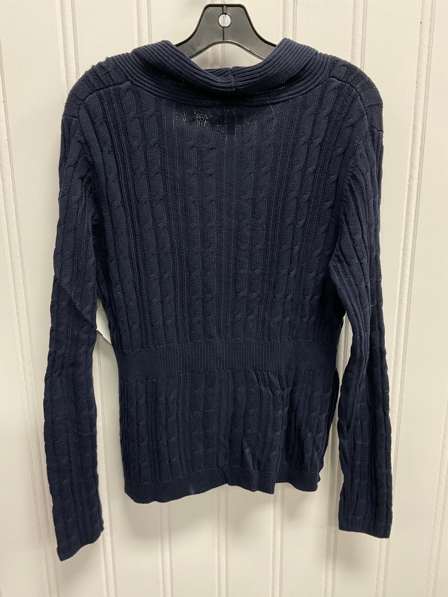 Sweater Cardigan By Croft And Barrow In Navy, Size:Xl