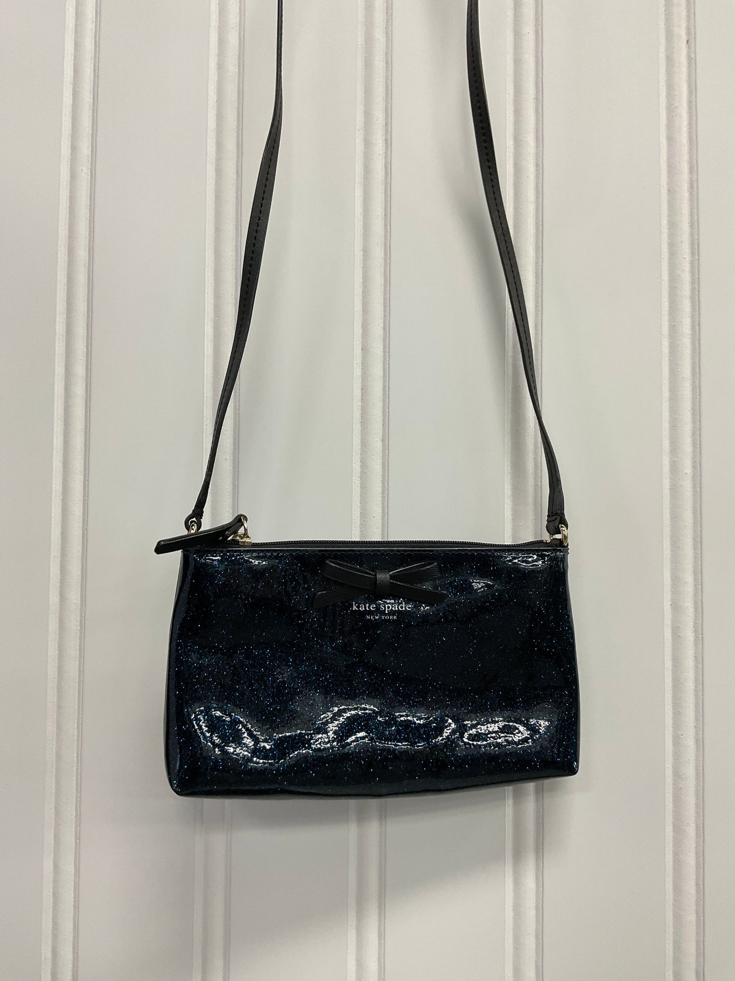 Crossbody Designer By Kate Spade In Black & Blue, Size:Medium