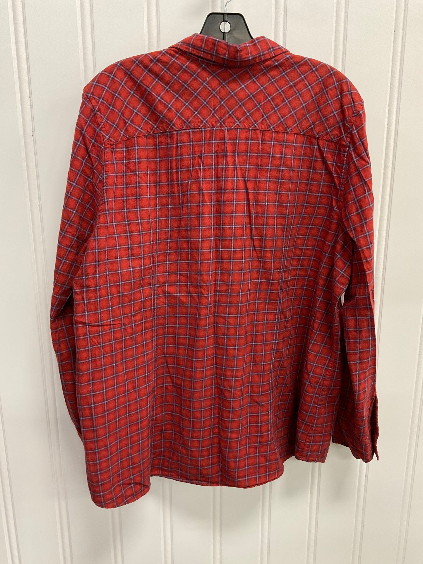 Top Ls By Eddie Bauer In Plaid Pattern, Size:Xxl