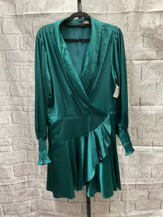 Impeccably Dressed Satin Dress In Kelly Green • Impressions Online Boutique